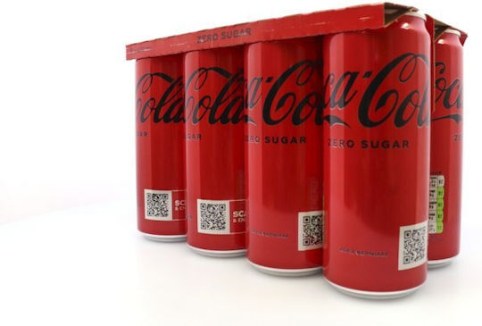 Coca-Cola Zero Băutură Răcoritoare Carbogazoasă Fără Zahăr în Cutie 8x330ml