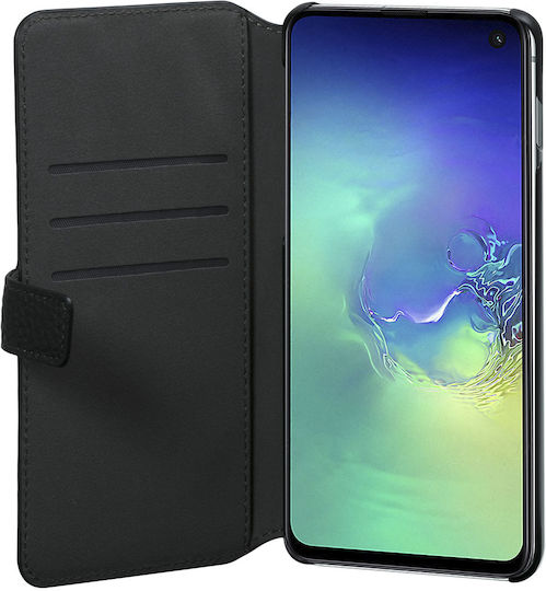 Façonnable Case Samsung Galaxy S10 G973 Folio Sellier Lacquered Button Black