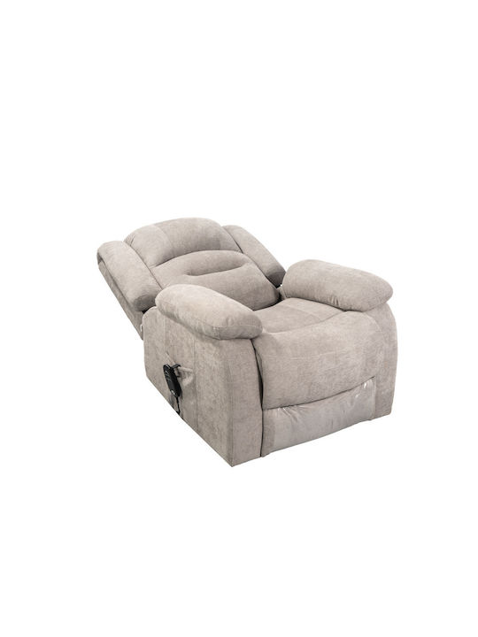 Cloud Ii Relax Armchair with Footstool Ecru 50x54x67cm