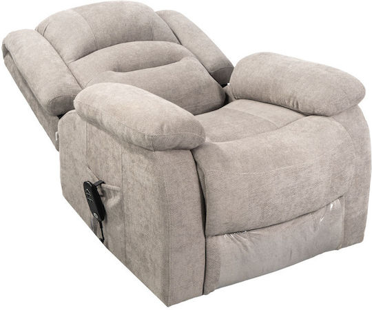 Cloud Ii Relax Armchair with Footstool Ecru 50x54x67cm
