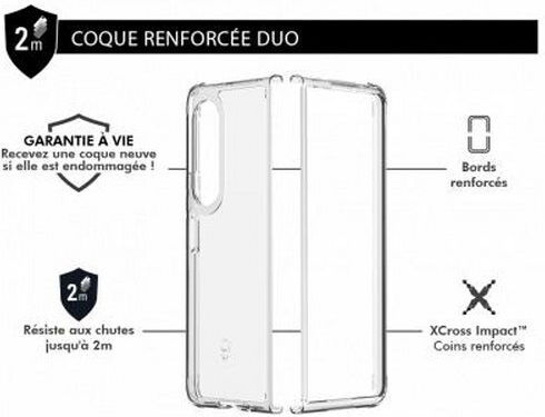 Force Case Двойно Укрепен Калъф Samsung Galaxy Z Fold 3 Duo Прозрачен