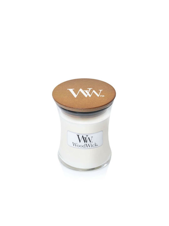 WoodWick Scented Candle Jar with Scent Linen White 85gr 1pcs