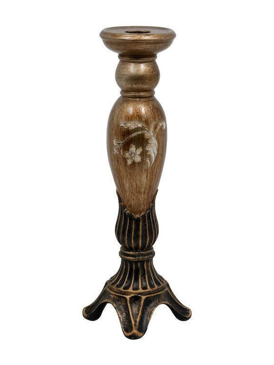 Κηροπηγιο Fylliana Μπρονζε Polyresin 11x11x38