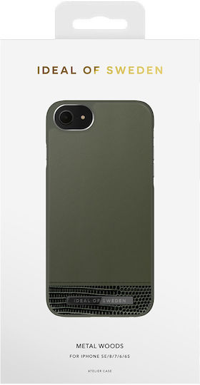 Ideal Sweden Case Apple iPhone 6s 6 7 8 SE Model Atelier Croco Pattern Green