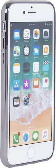 Bigben Connected Тънък Защитен Калъф Метална Рамка Iphone SE 8 7 6s 6 Сребърен