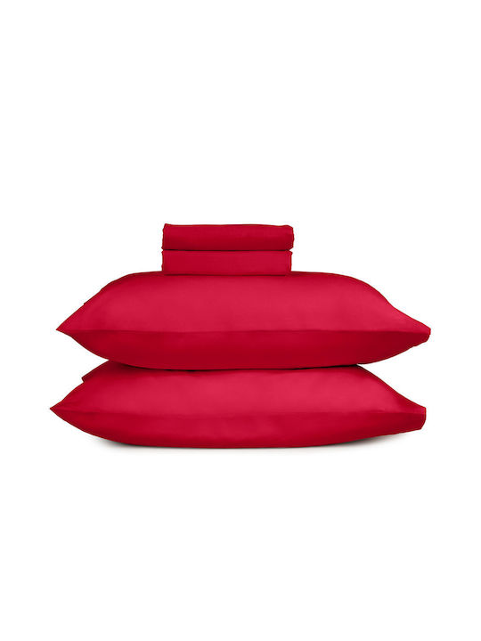 Sunshine Feelings Pillowcase Set with Envelope Cover Red 113 50x70cm.