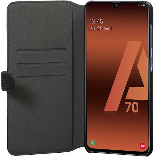 Husă Façonnable Samsung Galaxy A70 Book Sellier Lacquered Buton Negru