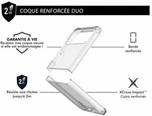 Force Case Double Reinforced Case Samsung Galaxy Z Flip 3 Duo Transparent