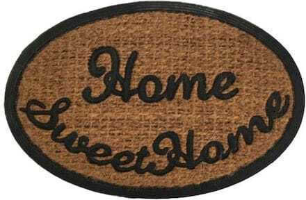 Viosarp Non-Slip Oval Doormat Home Sweet Home Brown 40x60cm
