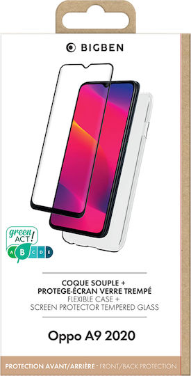 Bigben Connected Schutzpaket Oppo A9 A5 9h Stoßfeste Handyhülle Mit Gehärtetem Glas Transparente