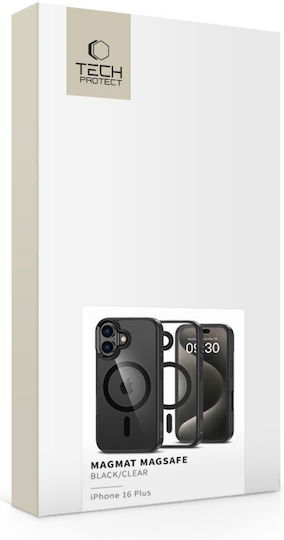 Tech-Protect Magmat Magsafe Back Cover Silicon / Plastic Negru / Transparent (iPhone 16 Plus)