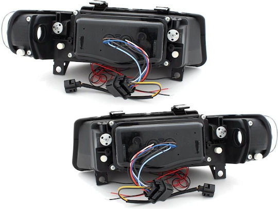Dectane Front Lights Angel Eyes for Seat Leon / Toledo Chrome 1999-2004 2pcs