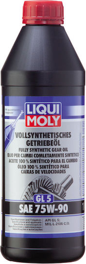 Liqui Moly Fully Synthetic Gear Oil (GL5) Βαλβολίνη Αυτοκινήτου για Διαφορικό 75W-90 1lt
