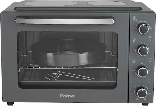 Primo Electric Countertop Oven 50lt with 2 Burners and Air Gray