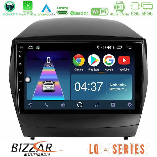 Bizzar Ηχοσύστημα Αυτοκινήτου για Hyundai iX35 2010-2013 με A/C (Bluetooth/USB/WiFi/GPS/Apple-Carplay/Android-Auto) με Οθόνη Αφής 9"