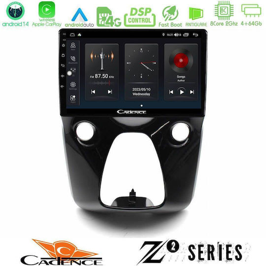 Bizzar Ηχοσύστημα Αυτοκινήτου για Peugeot 108 / 107 Toyota Aygo Citroen C1 2014 (Bluetooth/USB/WiFi/GPS/Apple-Carplay/Android-Auto) με Οθόνη Αφής 10"