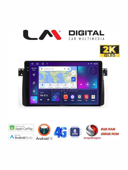 LM Digital Ηχοσύστημα Αυτοκινήτου για BMW Σειρά 3 (E46) 1998>2005 (Bluetooth/USB/WiFi/GPS/Apple-Carplay/Android-Auto)