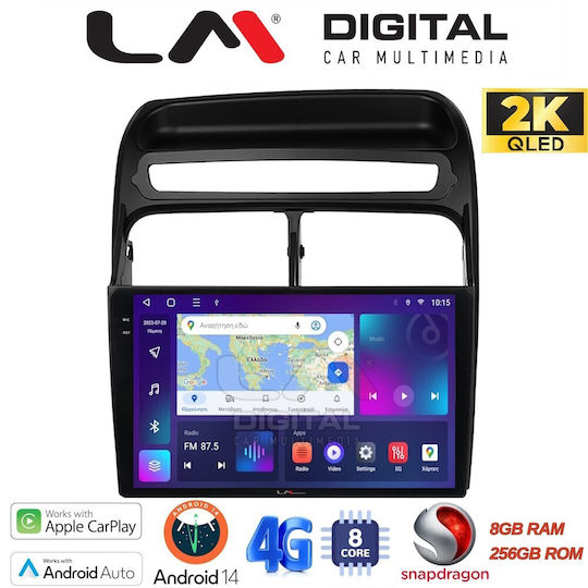 LM Digital Auto-Audiosystem für Fiat Großer Punkt / Linie 2005-2012 (Bluetooth/USB/WiFi/GPS/Apple-Carplay/Android-Auto)