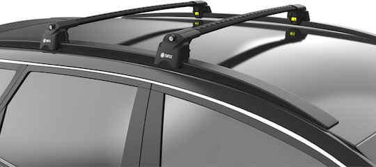 Turtle Μπάρες Οροφής Αλουμινίου για Peugeot Traveller Opel Zafira Toyota Proace / Verso Citroen SpaceTourer (Σετ με πόδια) Μαύρες