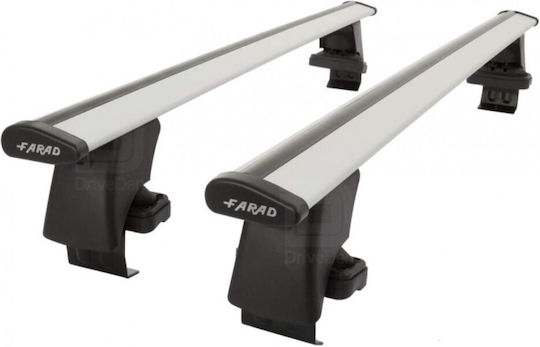 Farad Aluminum Car Roof Bars for Renault Captur 5D 2020 Set with Roof Rack Legs and Lock Silver