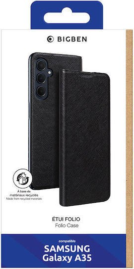 Husă Bigben Samsung Galaxy A35 Folio Stand Ediție Slot Card Negru