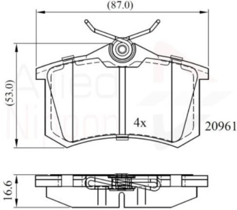 Σετ Δισκοφρενα Οπισθ Audi-seat-vw-citroen-peugeot Adb0797