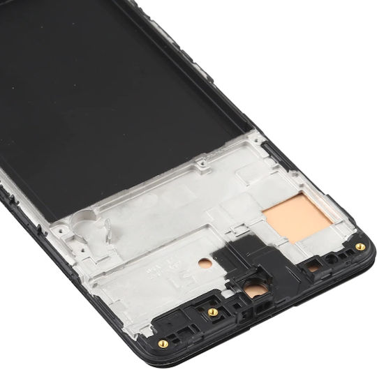 O ecran cu Mecanism Tactil și Cadru pentru Samsung Galaxy A51 SM-A515 (Negru)