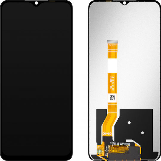 Madrid Papel Screen with Touch Mechanism and Frame for Realme C35, Narzo 50A (Black)
