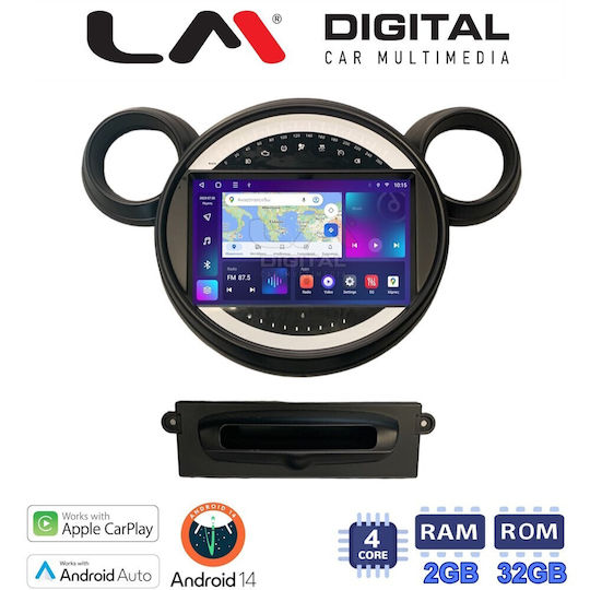 LM Digital Car Audio System for Mini Clubman / Countryman / Paceman / Cooper R55 / R60 / R61 / R56 / R57 (Bluetooth/USB/WiFi/GPS/Apple-Carplay/Android-Auto) with Touch Screen 9"