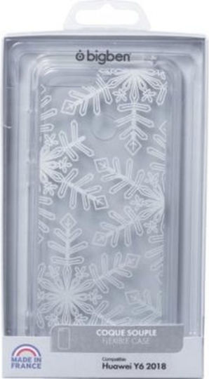 Husă Bigben Connected Huawei Y6 2018 Hard Snowflakes Transparentă