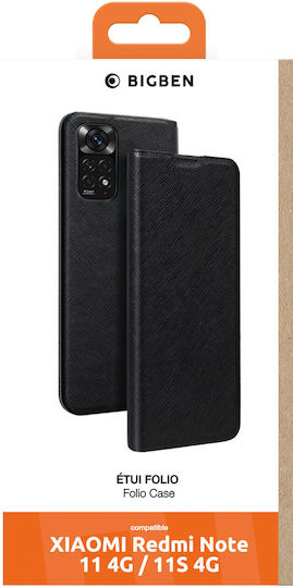 Bigben Case Redmi Note 11 4G/11S 4G Edition Folio Stand Card Slot Black
