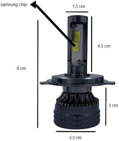 YAO Λάμπες H4 Canbus LED 6500K Ψυχρό Λευκό 30W 2τμχ
