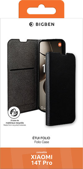 Bigben Case Xiaomi 14t Pro Folio Wallet Stand Function Black