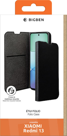 Bigben Case Xiaomi Redmi 13 4g Folio Wallet Stand Function Black