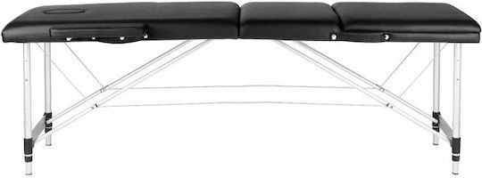 Salon Tech Aluminum Folding Black Massage and Physiotherapy Bed