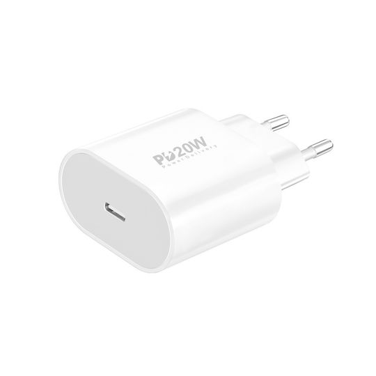Foneng Încărcător Fără Cablu cu Port USB-C 20W Livrarea energiei Albς (EU39)