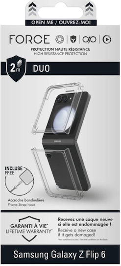 Force Case Protective Shell Samsung Galaxy Z Flip 6 Reinforced Transparent