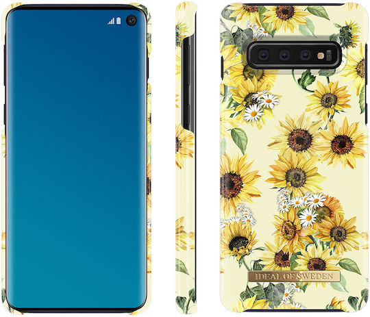 Ideal Sweden Case Samsung Galaxy S10 G973 Model Fashion Case Floral Pattern Yellow