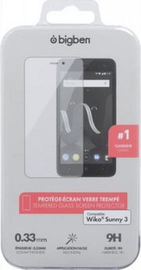 Bigben Connected Gehärtetes Glas Displayschutzfolie Wiko Sunny 3 Fleckenfrei Transparent