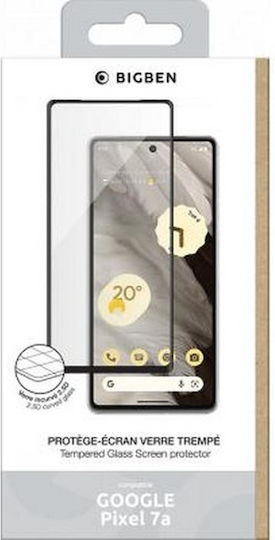 Protector de Ecran Tempered Glass Bigben Connected Google Pixel 7a 2.5d Rezistent la zgârieturi Transparent Negru
