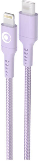 Bigben Connected Charging Transfer Cable Usb-c Lightning 3a Power Delivery 60w 1.2m Purple