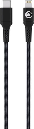 Bigben Connected Usb-c/lightning 3a Power Delivery 60w 1.2m Charging Transfer Cable Black