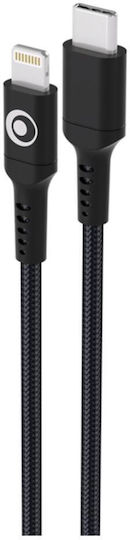 Bigben Connected Usb-c/lightning 3a Power Delivery 60w 1.2m Charging Transfer Cable Black