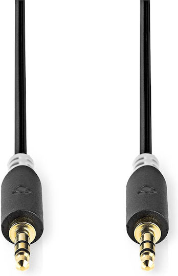 Nedis Audio Cable Stereo Round 2 Connectors Jack 3.5mm Male 2m Charcoal-grey
