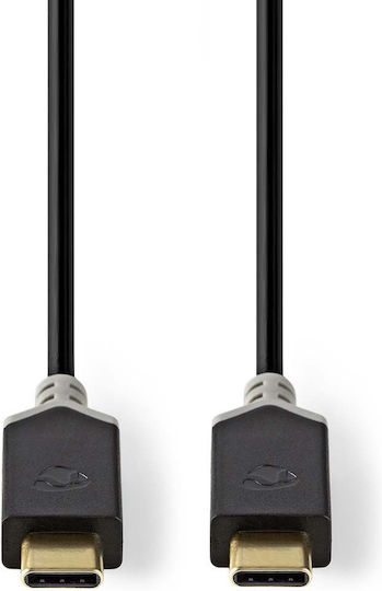 Nedis 3.2 Gen 1 Usb-c Male To Usb-c Male 60w 5 Gbps Charging Data Cable 1m Black Gold