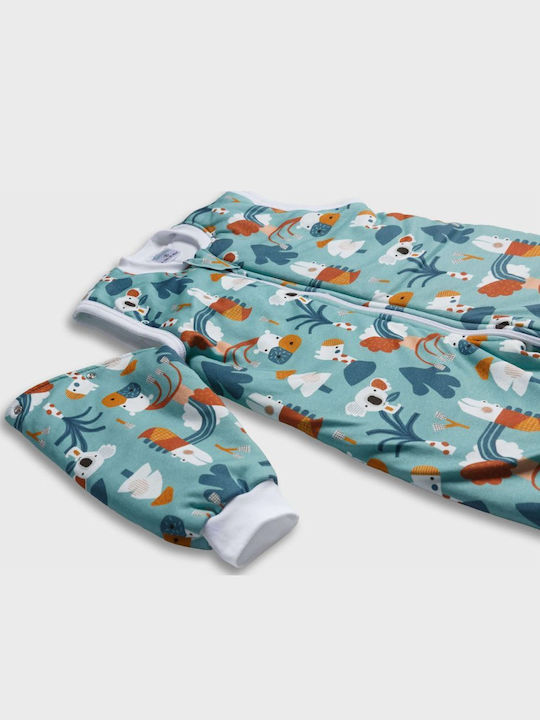 Tender Winter Sleeping Bag with Feet Classic 2.5 Tog Turquoise with Detachable Sleeves