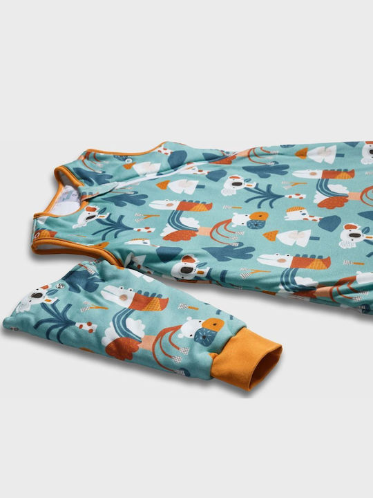 Tender Winter Sleeping Bag with Feet Flex 2.5 Tog Turquoise with Detachable Sleeves