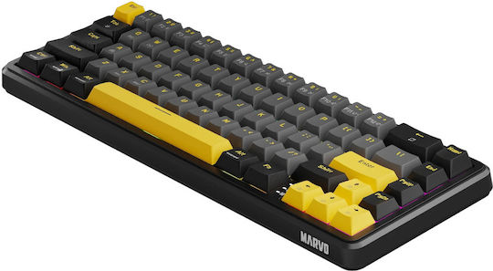 Marvo KG964 Gaming Μηχανικό Πληκτρολόγιο 60% με Magnetic διακόπτες και RGB φωτισμό (Αγγλικό US)
