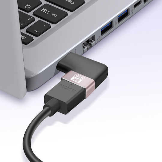 Linq 8k Uhd HDMI Weiblich Zu HDMI Männlich Rechtswinkel Video Konverter Schwarz