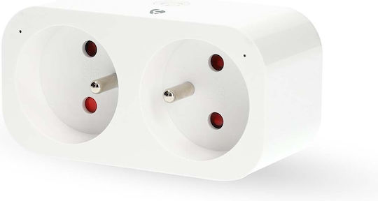 Nedis Wi-Fi Verbundener Stecker Doppel Smartlife Ip21 Wattmeter 3680w Typ E Frankreich Weiß